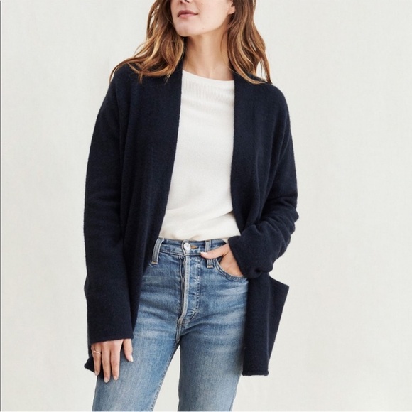 Jenni Kayne short sweater coat navy xs